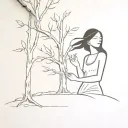 Pocahontas and Grandmother Willow tree tattoo design idea