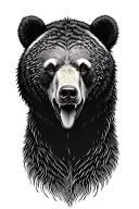 Bear head tattoo design idea