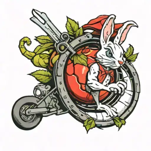 ROGER RABBIT WEASEL  AND KILLER TOMATOES tattoo design idea