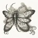 mandela, dragonfly perched tattoo design idea