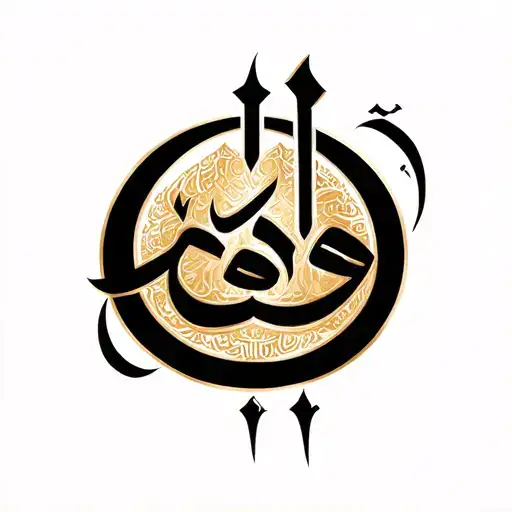 Arabic calligraphy tattoo design idea