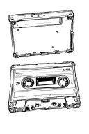 Old cassette tape tattoo design idea