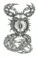 crab made from Car parts and tools tattoo design idea