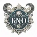 Letters With Egyptian Typography P & K Geometric Shape Of Letters With A Sun And Moon And water Idea tattoo design idea