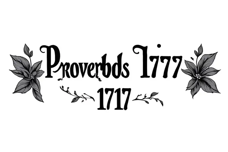 Proverbs 17:17 tattoo design idea