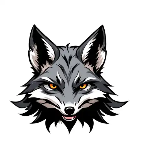 Fox Face tattoo design idea