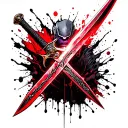 thanos sword and the infinity tattoo design idea