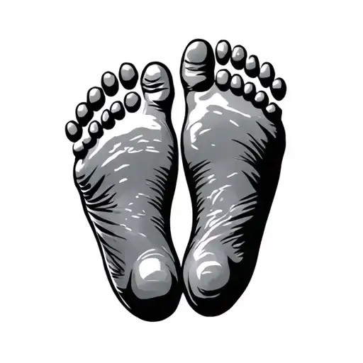 footprint and name hudson tattoo design idea