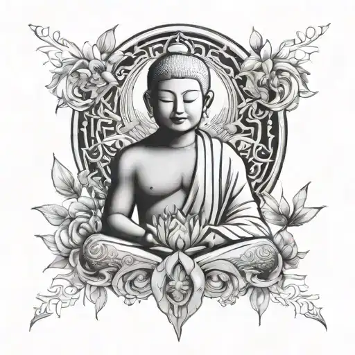 Zen and aura tattoo design idea