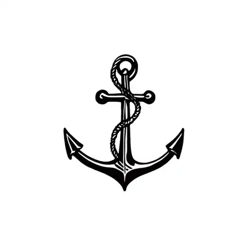 anchor cross incorporated representing the client's love tattoo design idea