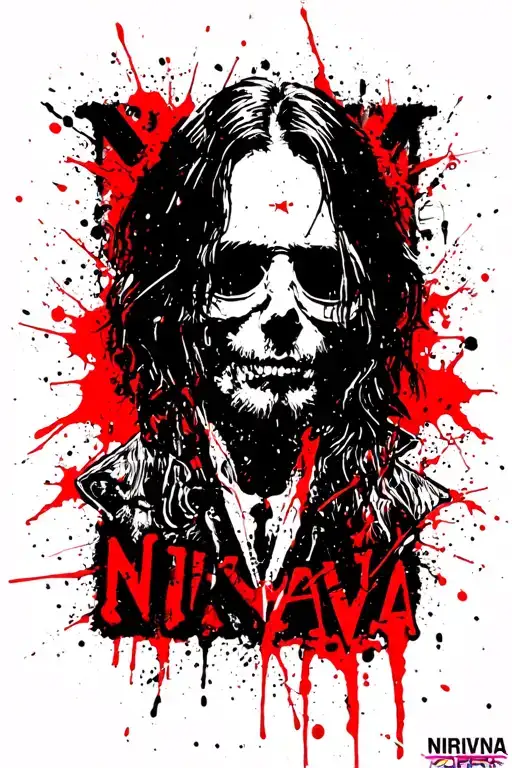 nirvana band logo tattoo design idea