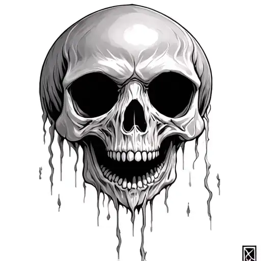 skull tree crying Tony Mickey.     tattoo design idea