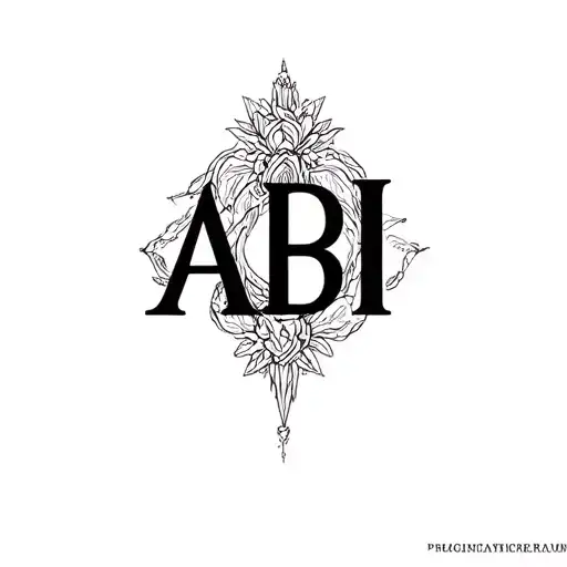 abi name hidden tattoo design combining elements tattoo design idea