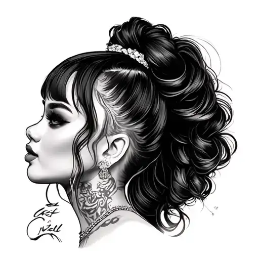 get well soon ariana grande tattoo design idea