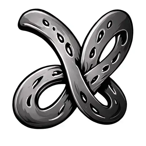 tattoo for a female Theme is two horseshoes with an infinity symbol tattoo design idea
