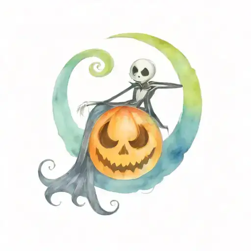 jack skellington and #13  tattoo design idea