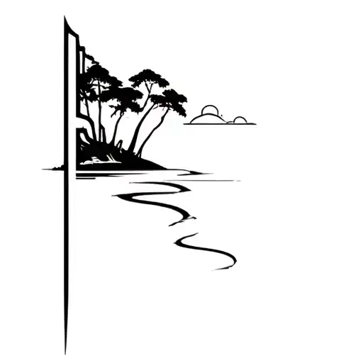 island in the stream tattoo design idea