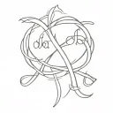 cross intertwined with the name Jamie tattoo design idea