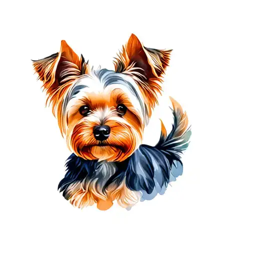 yorkie tattoo design idea