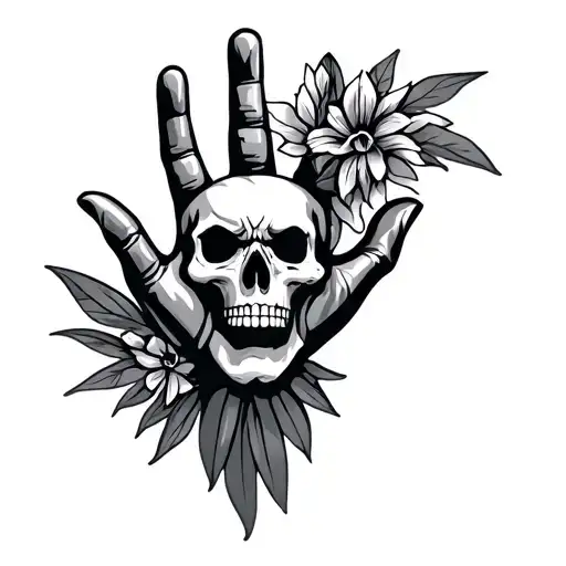 palm size SA survivor tattoo design idea