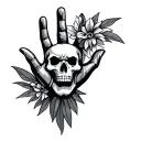 palm size SA survivor tattoo design idea