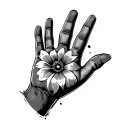 palm size SA survivor tattoo design idea