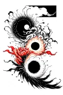 black hole old school style tattoo tattoo design idea