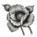 poppy seed sprouting tattoo design idea