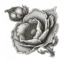 poppy seed sprouting tattoo design idea