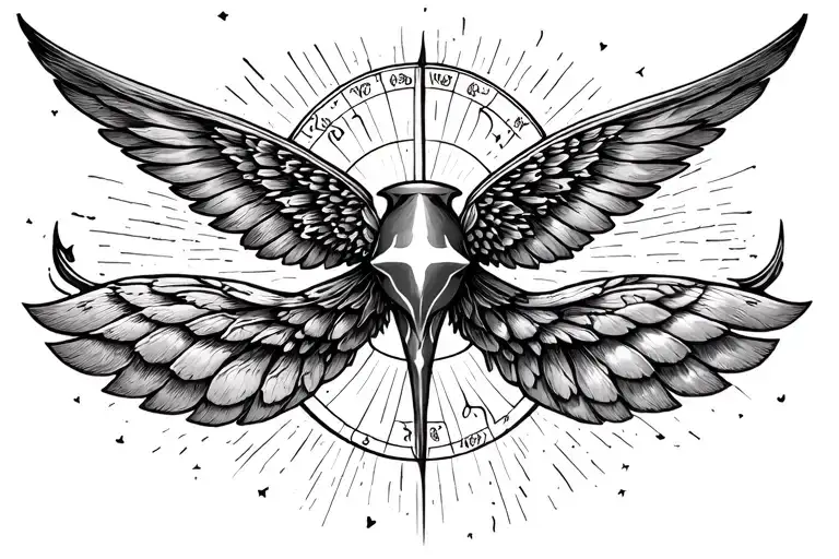 Gemini zodiac sign tattoo design idea