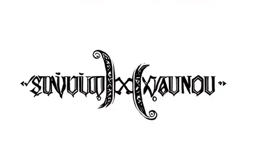 "𐰽𐰀𐱃𐰀𐰒𐰀𐰽𐰍" tattoo design idea
