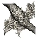 Michael Myer's upper sleeve tattoo tattoo design idea