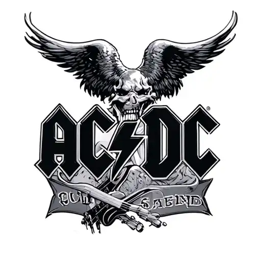 AC/DC band logo tattoo design idea