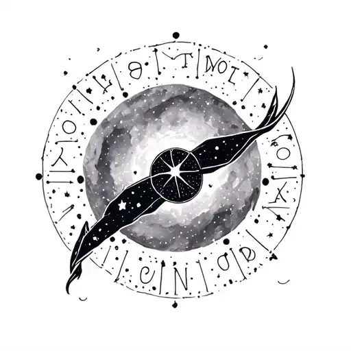 Virgo Taurus constellation tattoo design idea