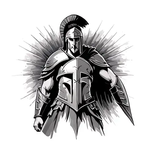 Spartan Warrior tattoo design idea