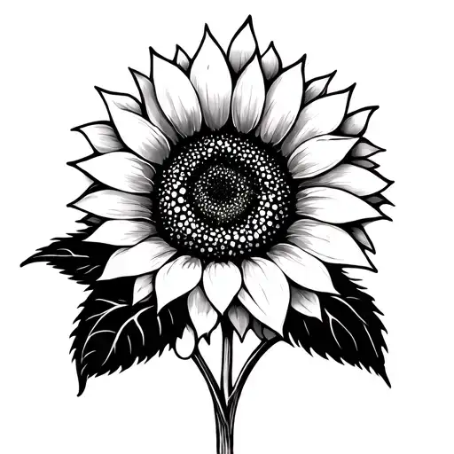 Sunflower represent wife tattoo design idea