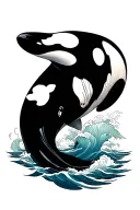 orca whale tattoo design idea