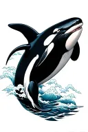 orca whale tattoo design idea