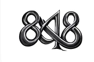a tatto  ith the numbers 8 and 18, it must have the infinity symbol below it that looks like a shadow of the two 8s  tattoo design idea