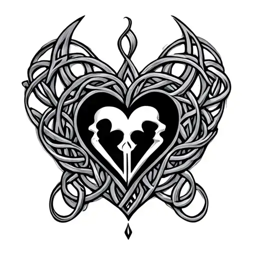 celtic love hurt tattoo design idea