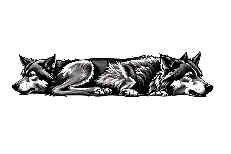 wolf tattoo design idea