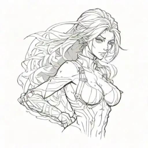 thick annie leonhart sexy nude tattoo design idea