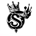 "Dennis 10/30/54 - 4/21/24" Dennis Scypion 831  10/30/54 - 4/21/24 King crown with letter S tattoo design tattoo design idea