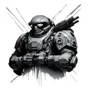 helldivers tattoo design idea