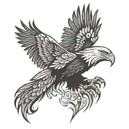 Eagle Death Spiral tattoo design idea