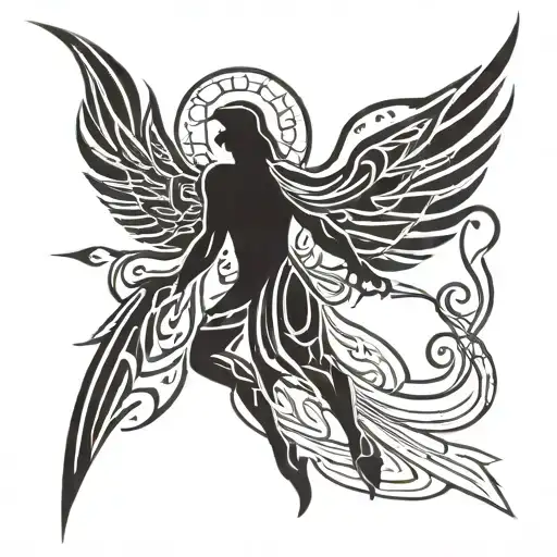 archangel gabriel tattoo design idea