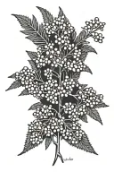 mimosa hostilis dmt molecule forming tattoo design idea