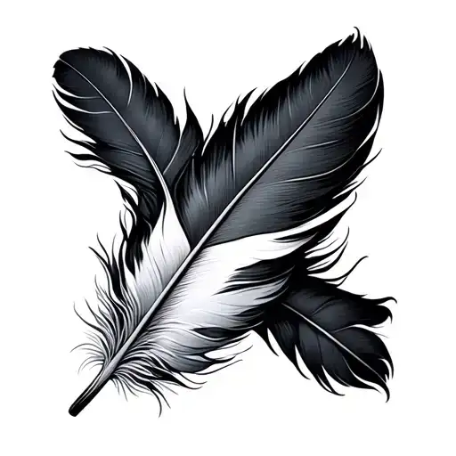 small feather with 2:17 tattoo design idea