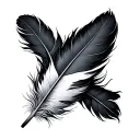 small feather with 2:17 tattoo design idea