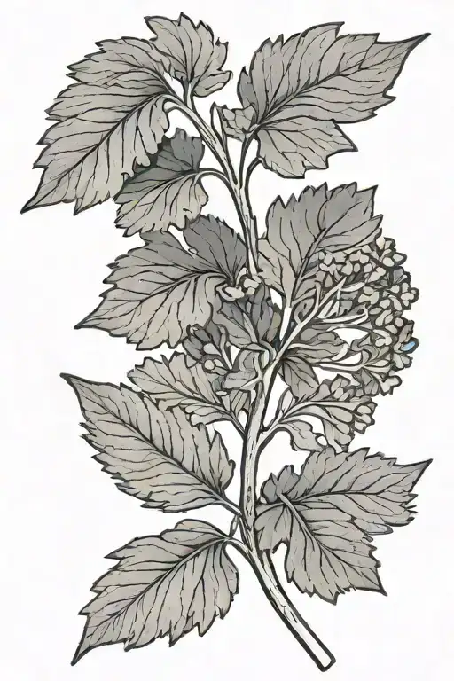 Parsley tattoo design idea